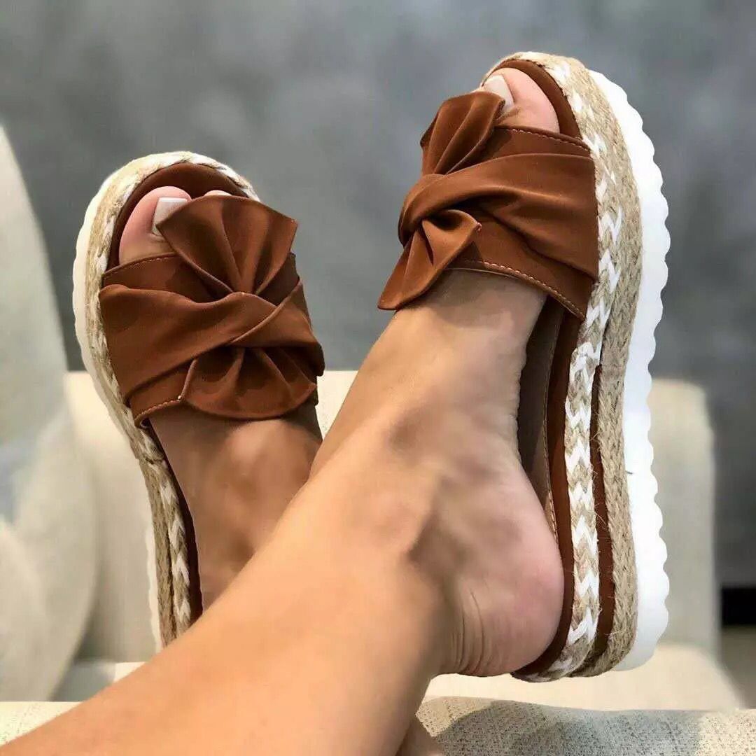 Bow Platform Sandals