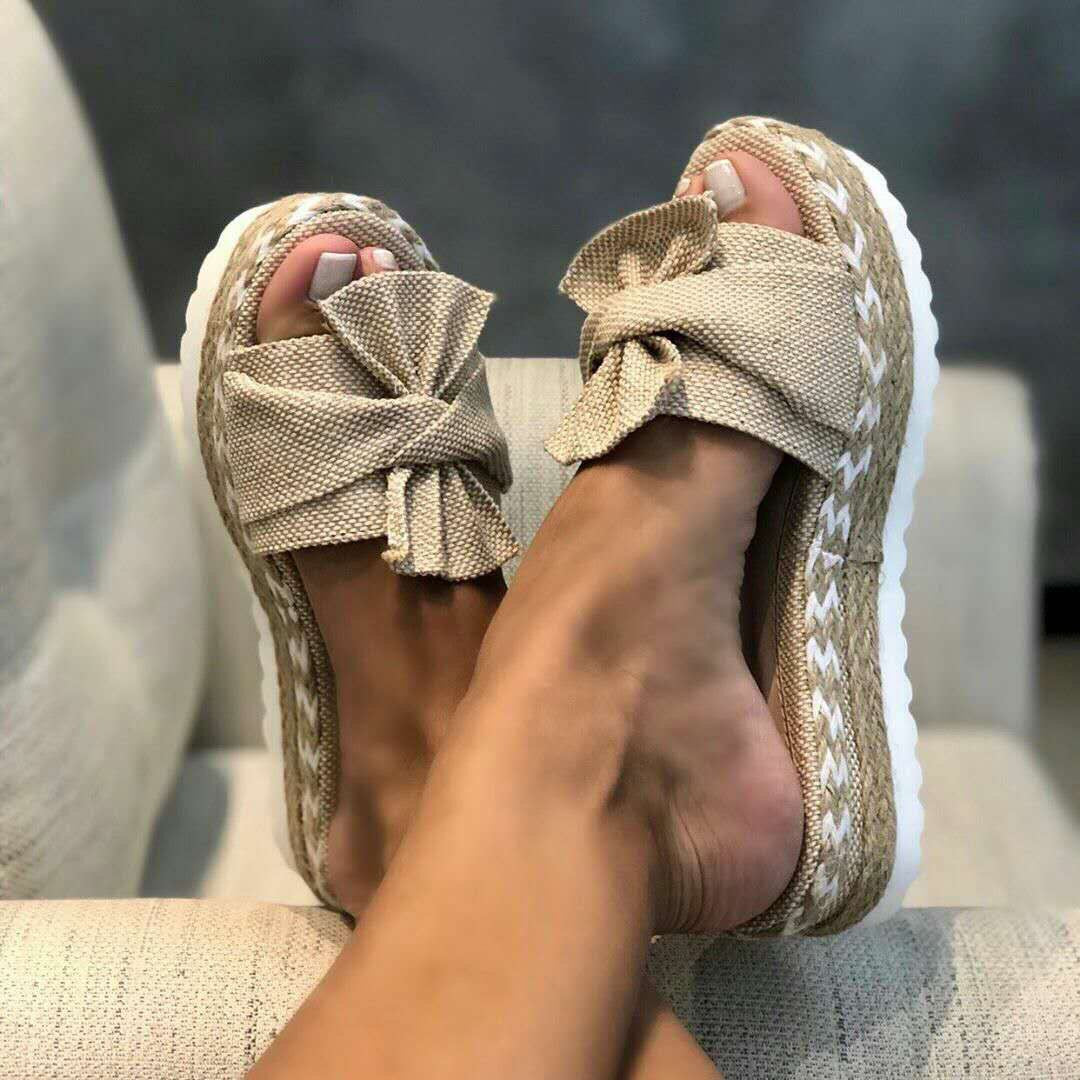 Bow Platform Sandals