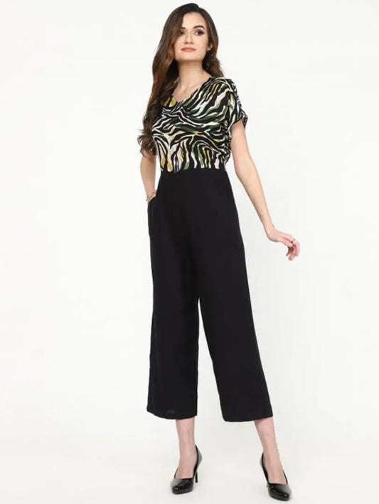 Trendy Women Printed Crepe Jumpsuit