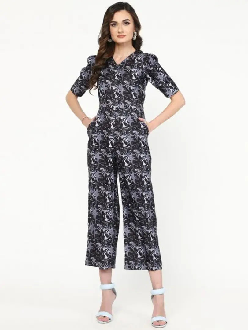 Trendy Women Printed Crepe Jumpsuit