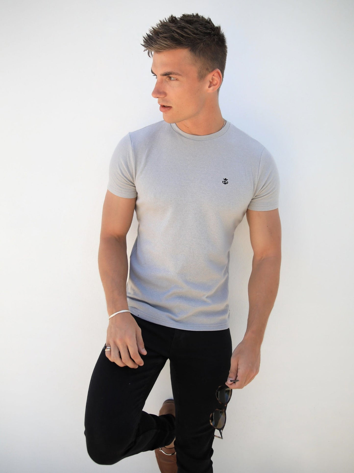 Eli Textured T-Shirt - Grey