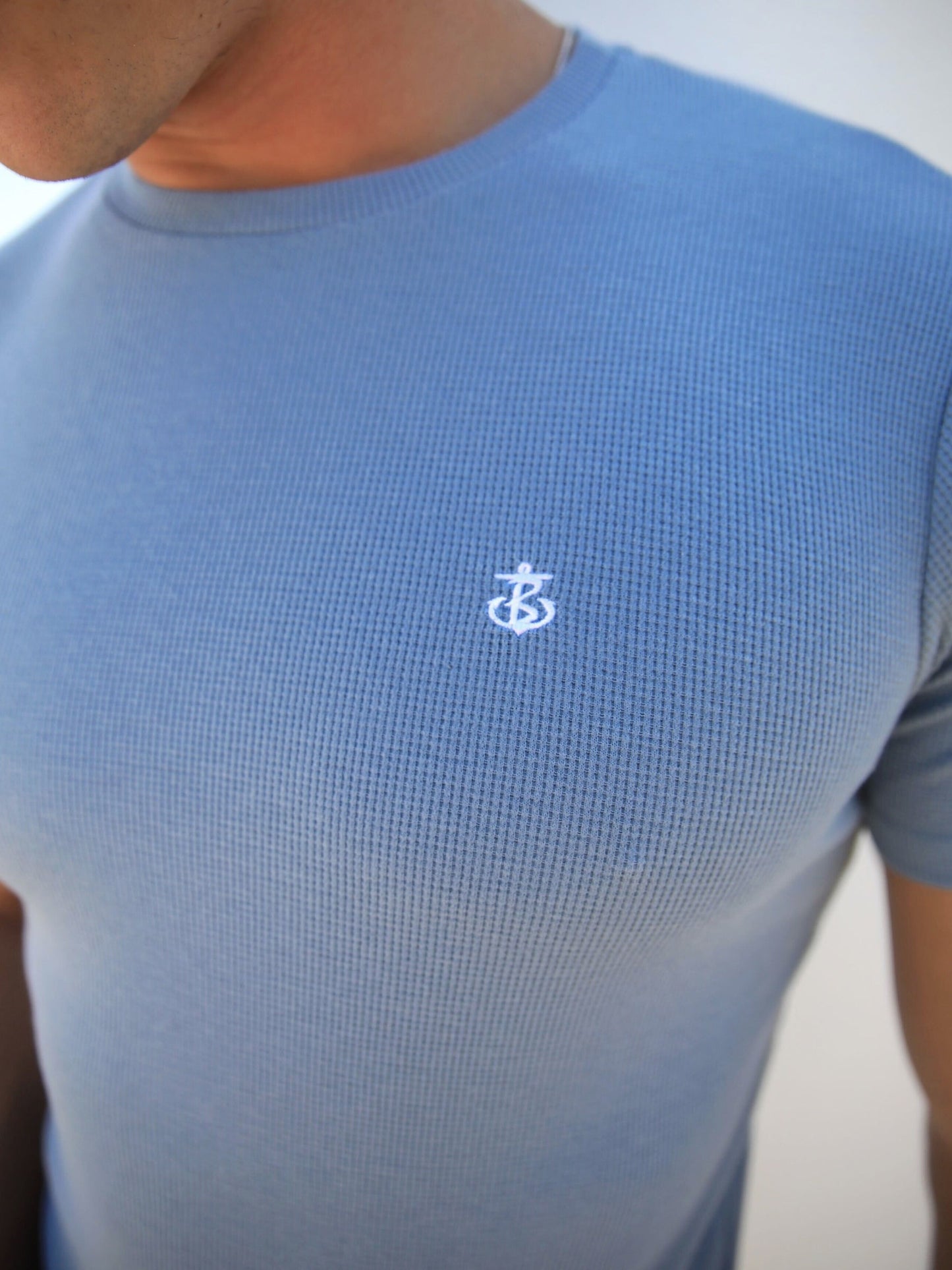Eli Textured T-Shirt - Light Blue