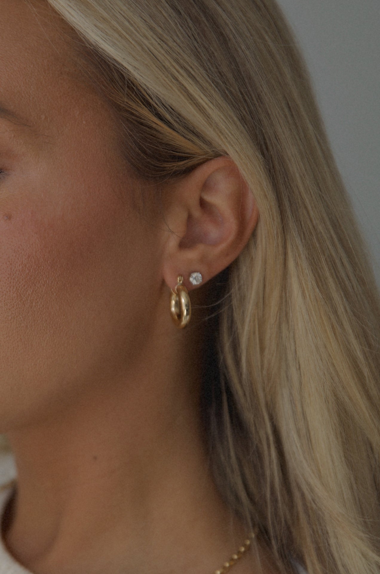 18k Gold Hoops