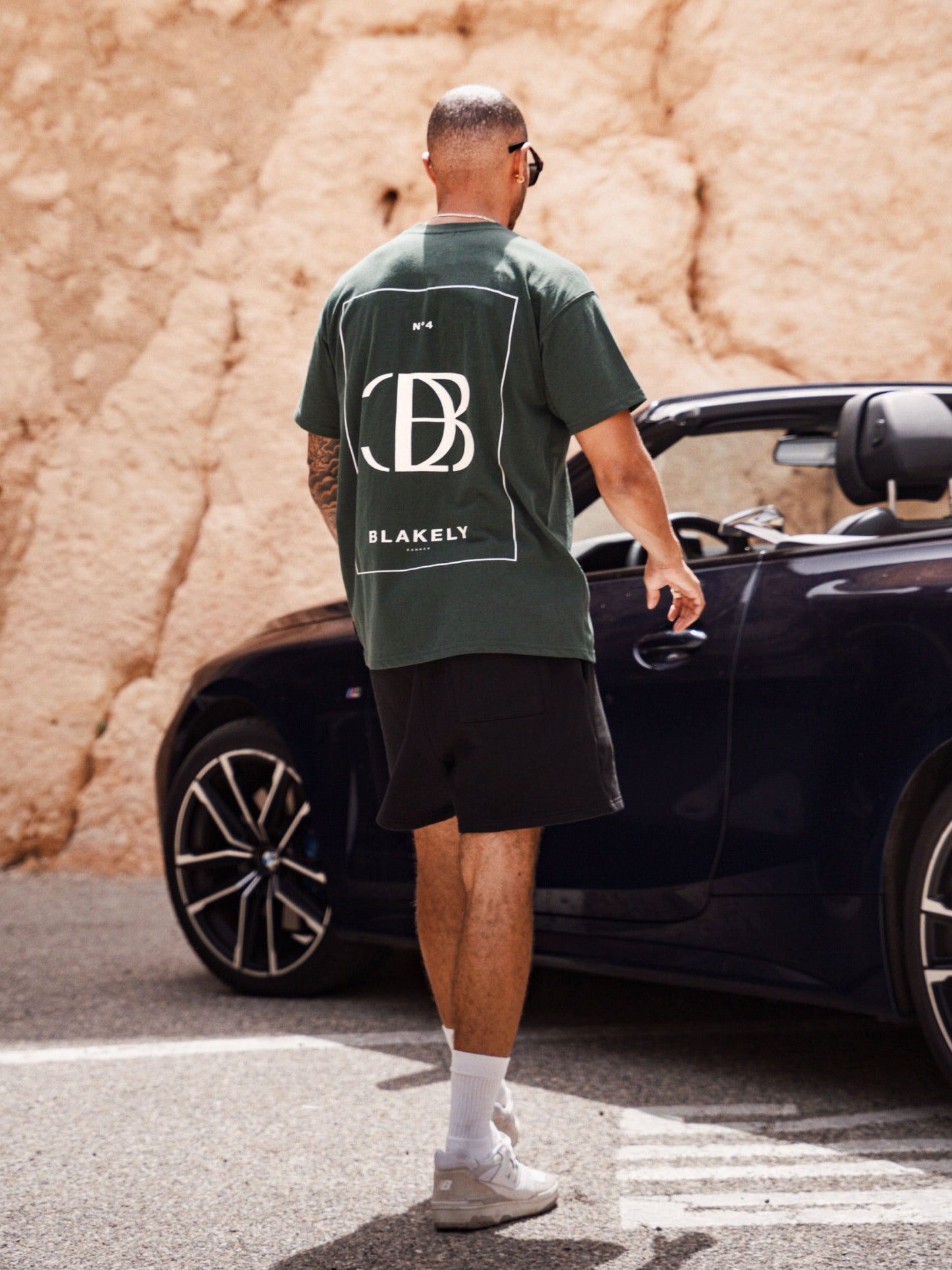 Riviera Initial Relaxed T-Shirt - Dark Green