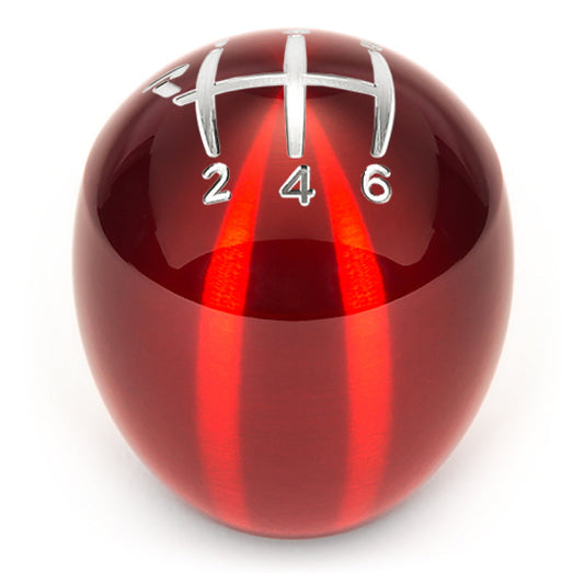 Raceseng Slammer Shift Knob (Gate 1 Engraving) M12x1.25mm Adapter - Red Translucent