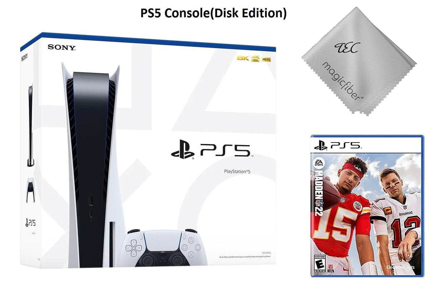 Play Station PS5 Gaming Console (Disc Version) with Madden NFL 22 Game Bundle