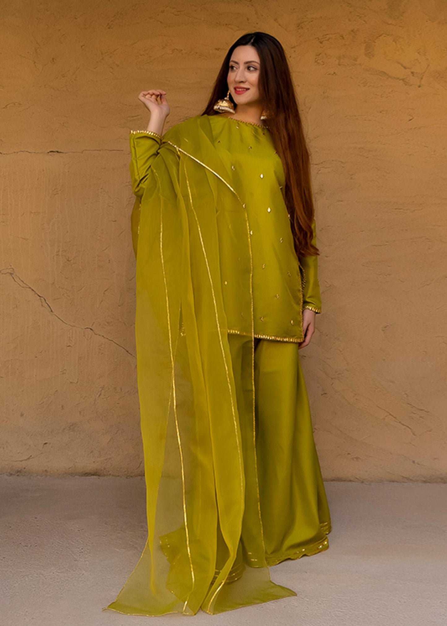Kanydaro - Haara Sunehri Sharara Set-KD-202256