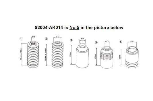 HKS Dust Boot Set (Invert) Black 95mm 45mm ( hks82004-AK014)