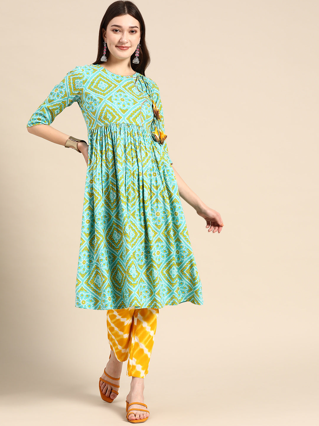 Anghrakha style Kurta with palazzo the