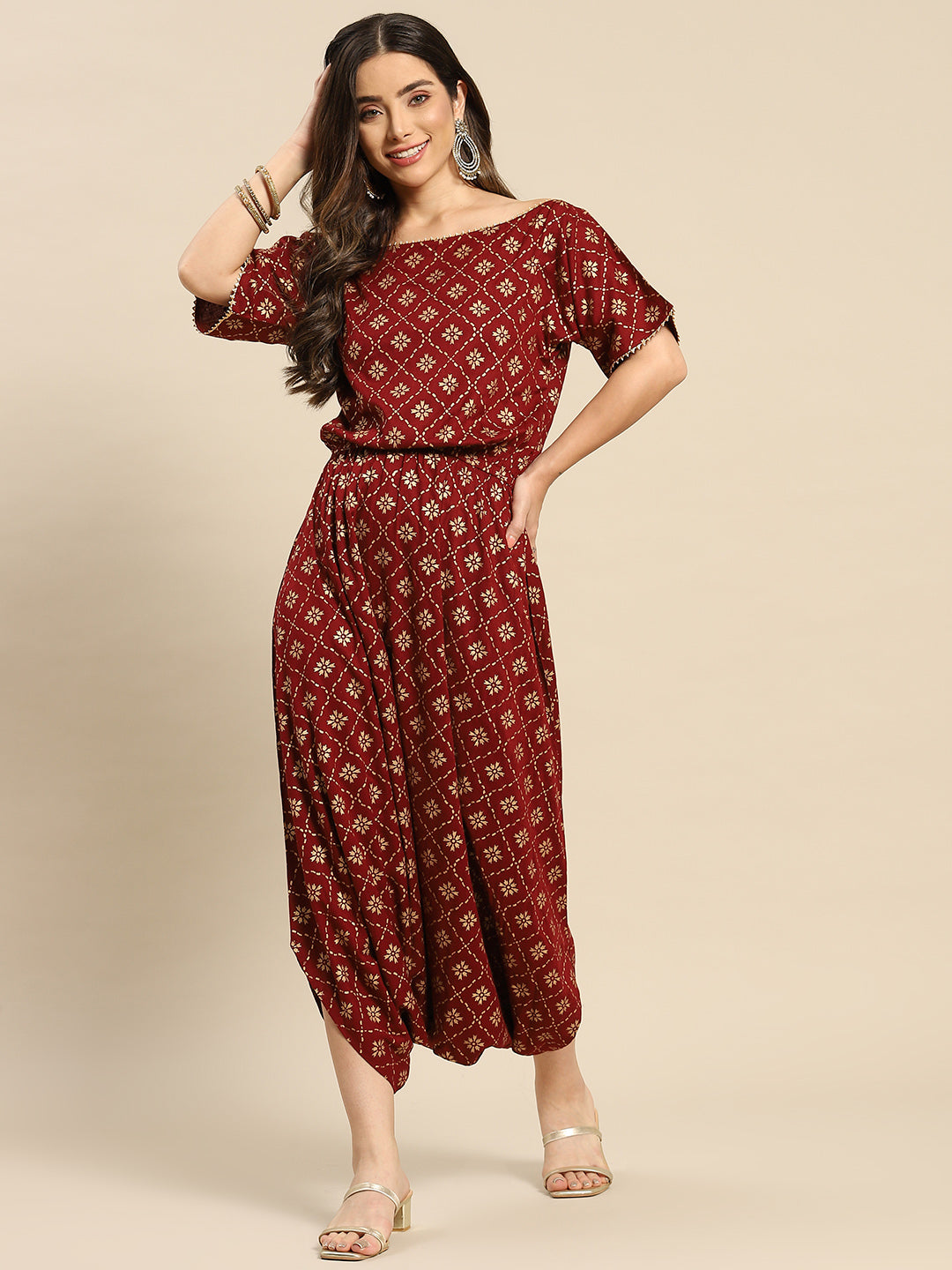 Drop Shoulder dhoti jumpsuit