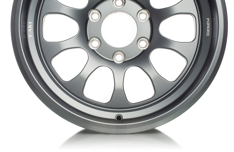 Titan 7 T-AK1 17x8.5 6x139.7 -8 Offset / 106.3 CB Satin Titanium Wheel (ttnT14-TAK117850086139106ST)