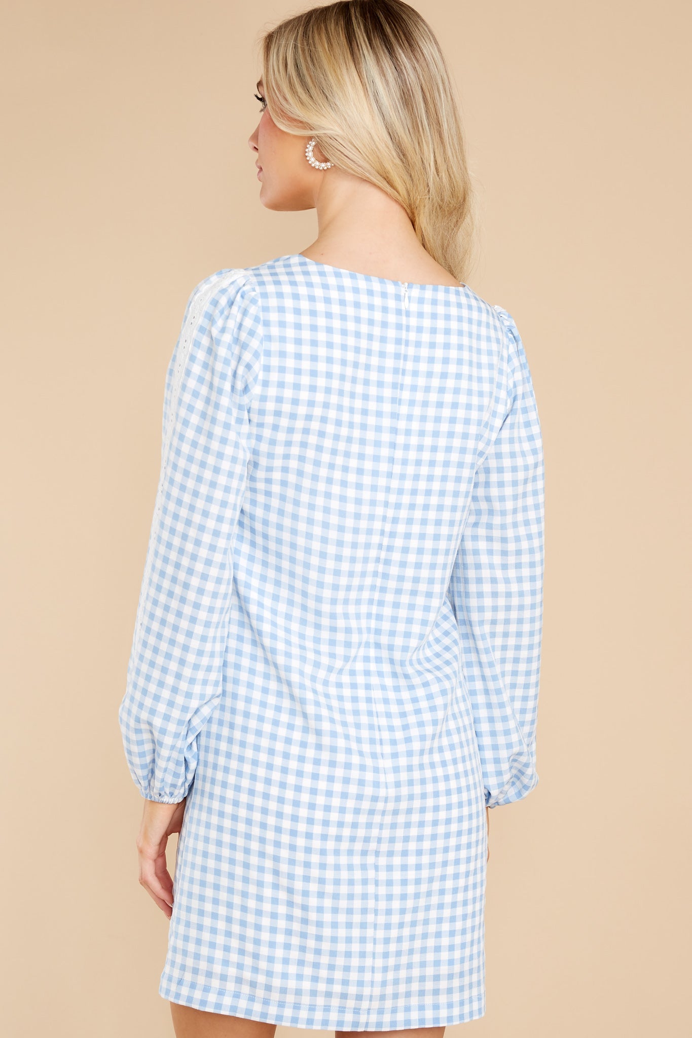 Carefreely Content Blue Gingham Dress