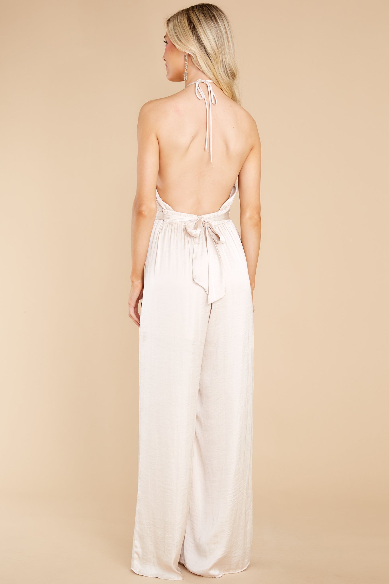 Heart's Content Beige Jumpsuit