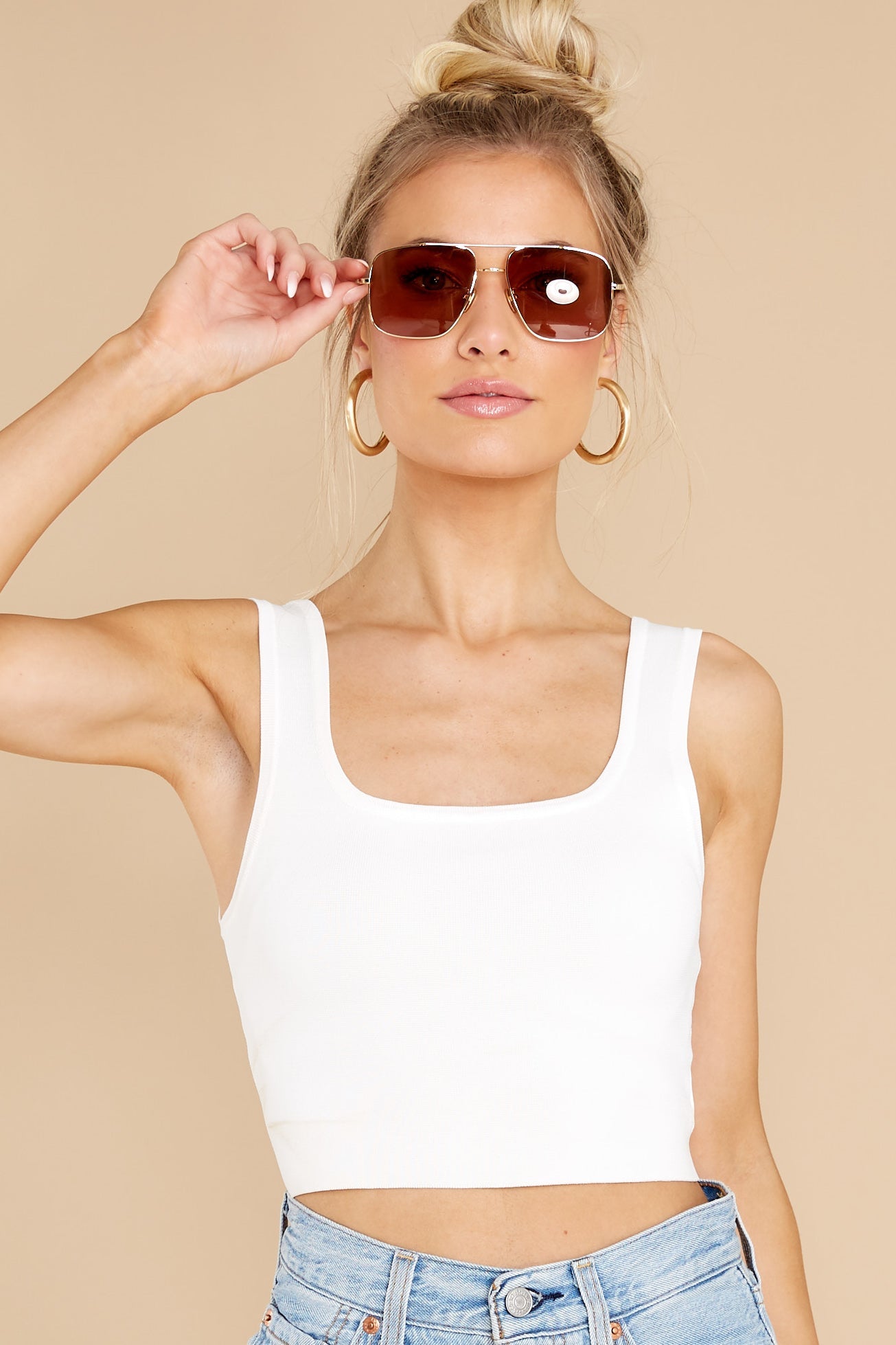 Always Fly White Crop Top