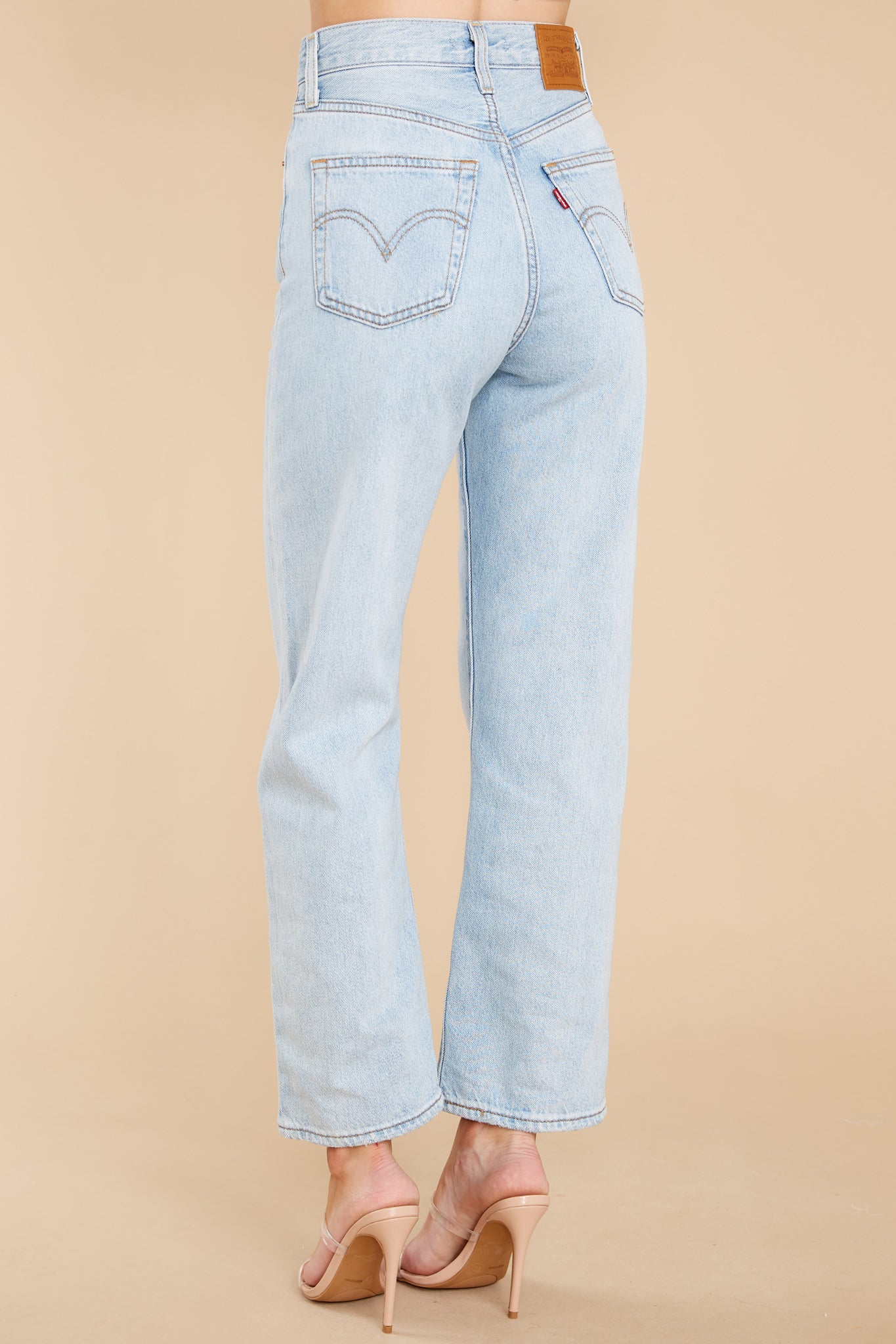 Ribcage Straight Ankle Jeans In Middle Road