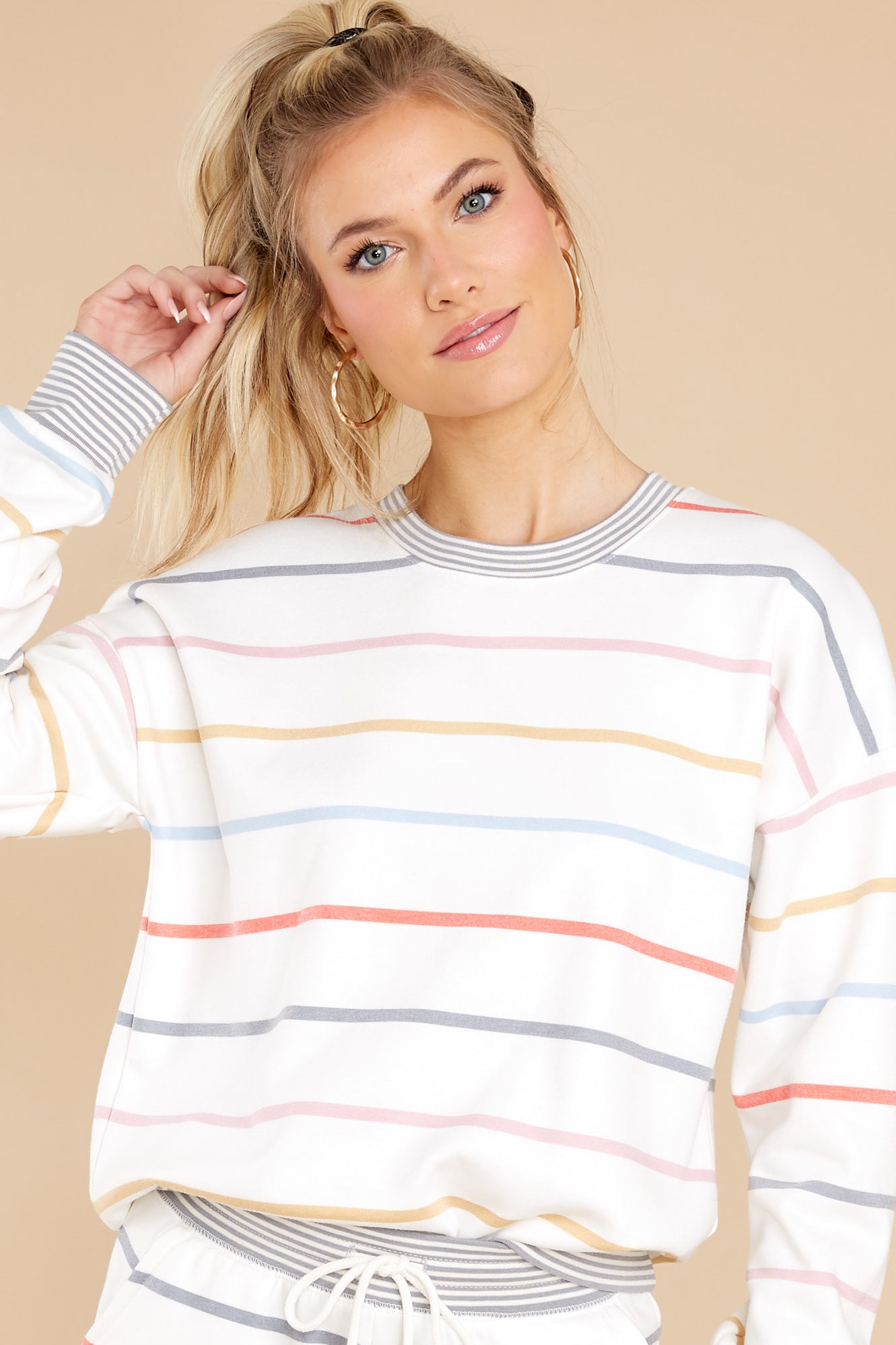 Read Between The Lines White Multi Top