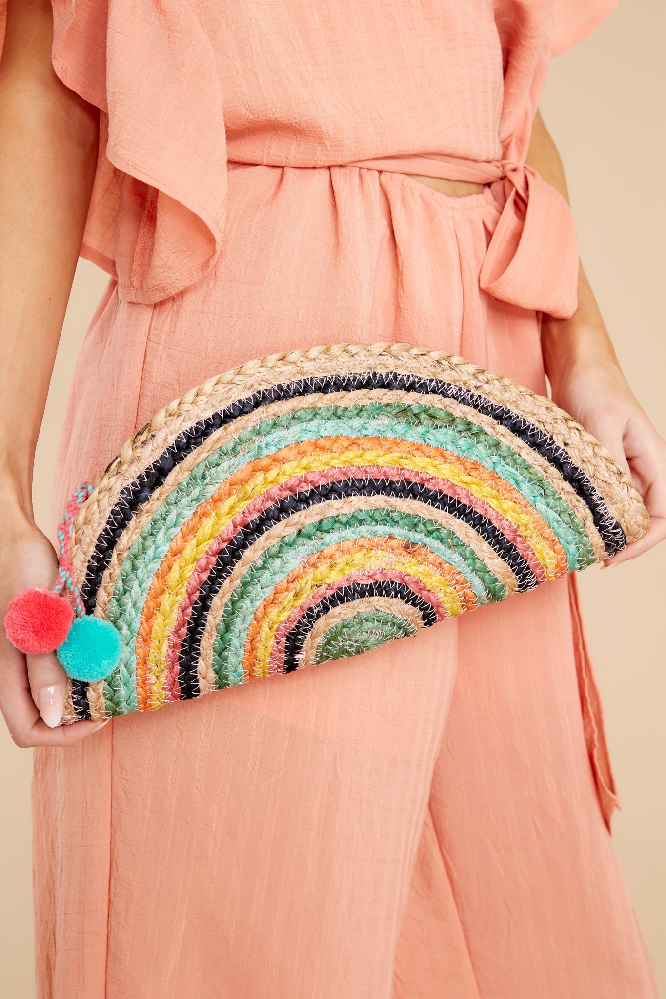 Keep On Smiling Natural Multi Clutch