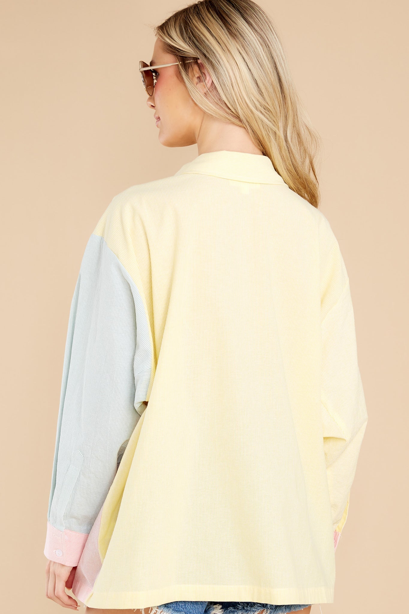 You're On My Mind Yellow Colorblock Top