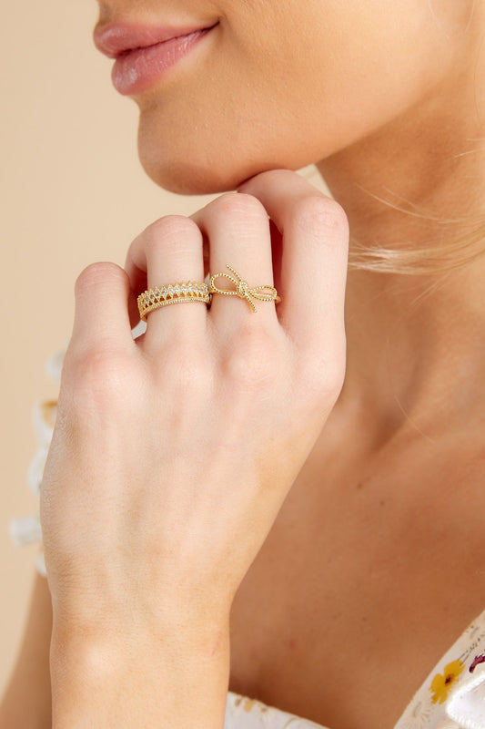 Fancy For You Gold Ring Set