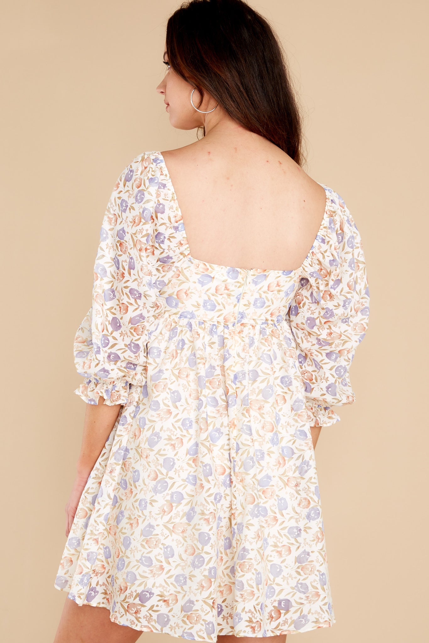 Finding Beauty Ivory Floral Print Dress