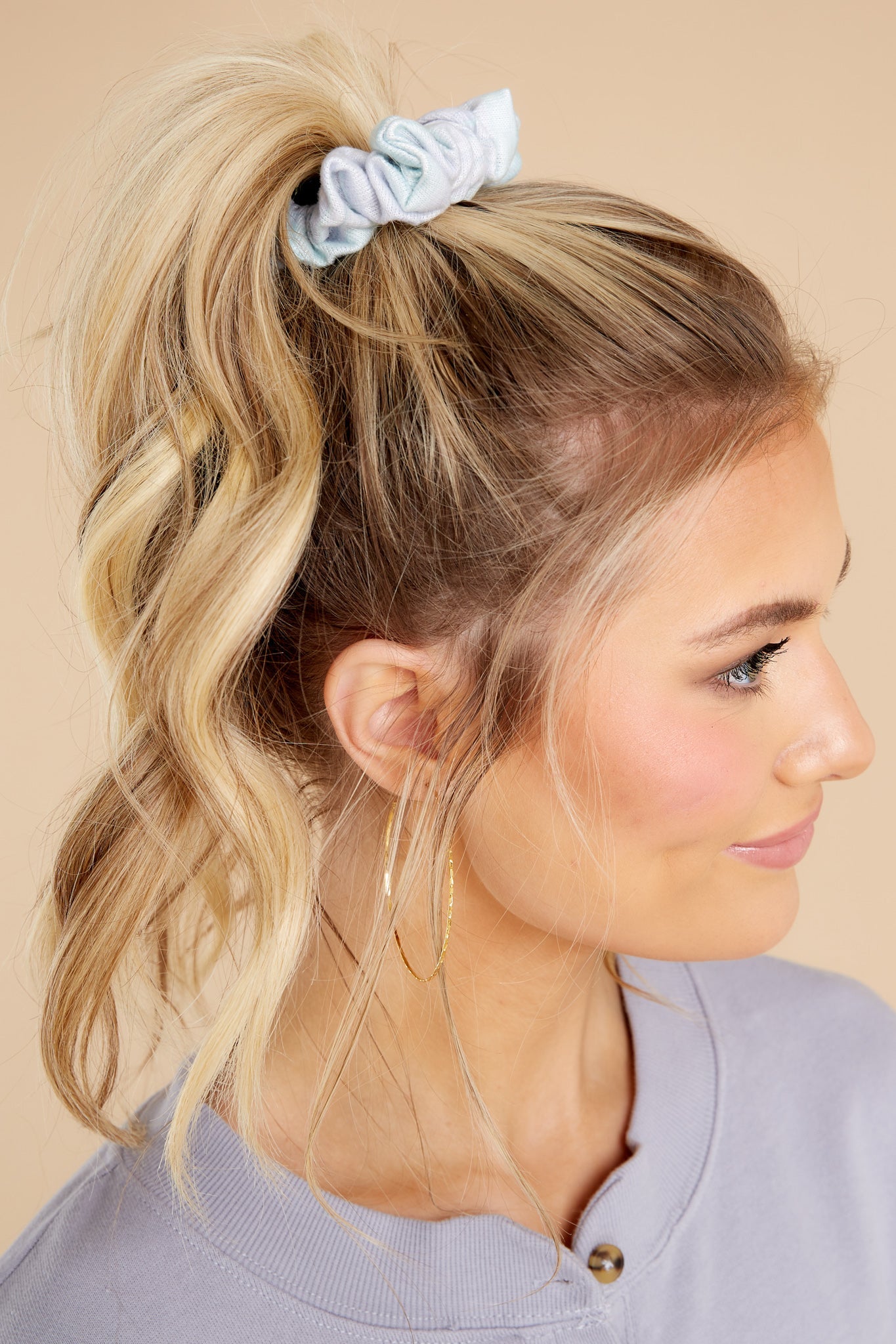 Pastel Lavender Ash Scrunchies