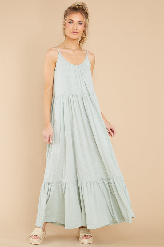 Lido Slub Seaglass Maxi Dress