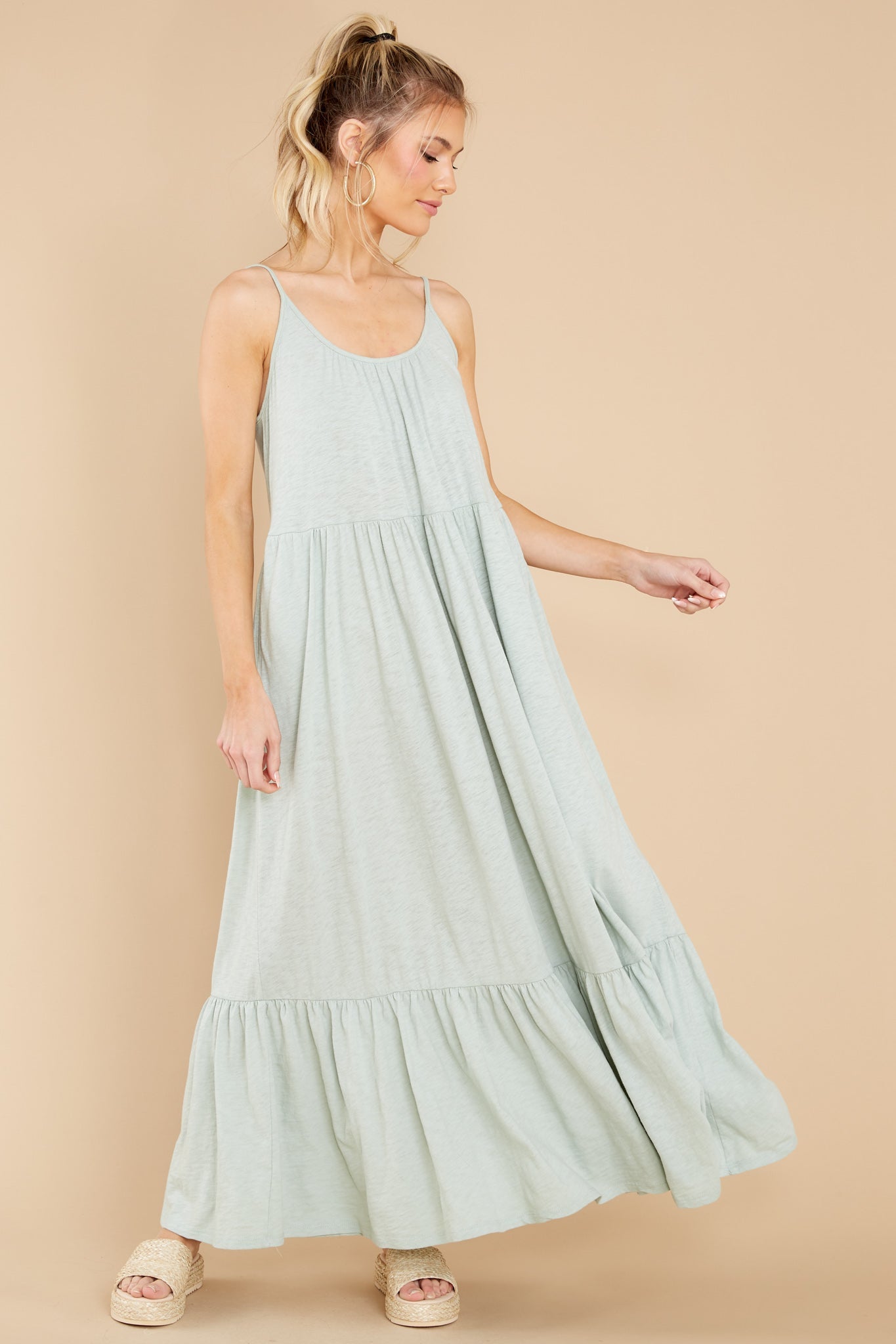 Lido Slub Seaglass Maxi Dress