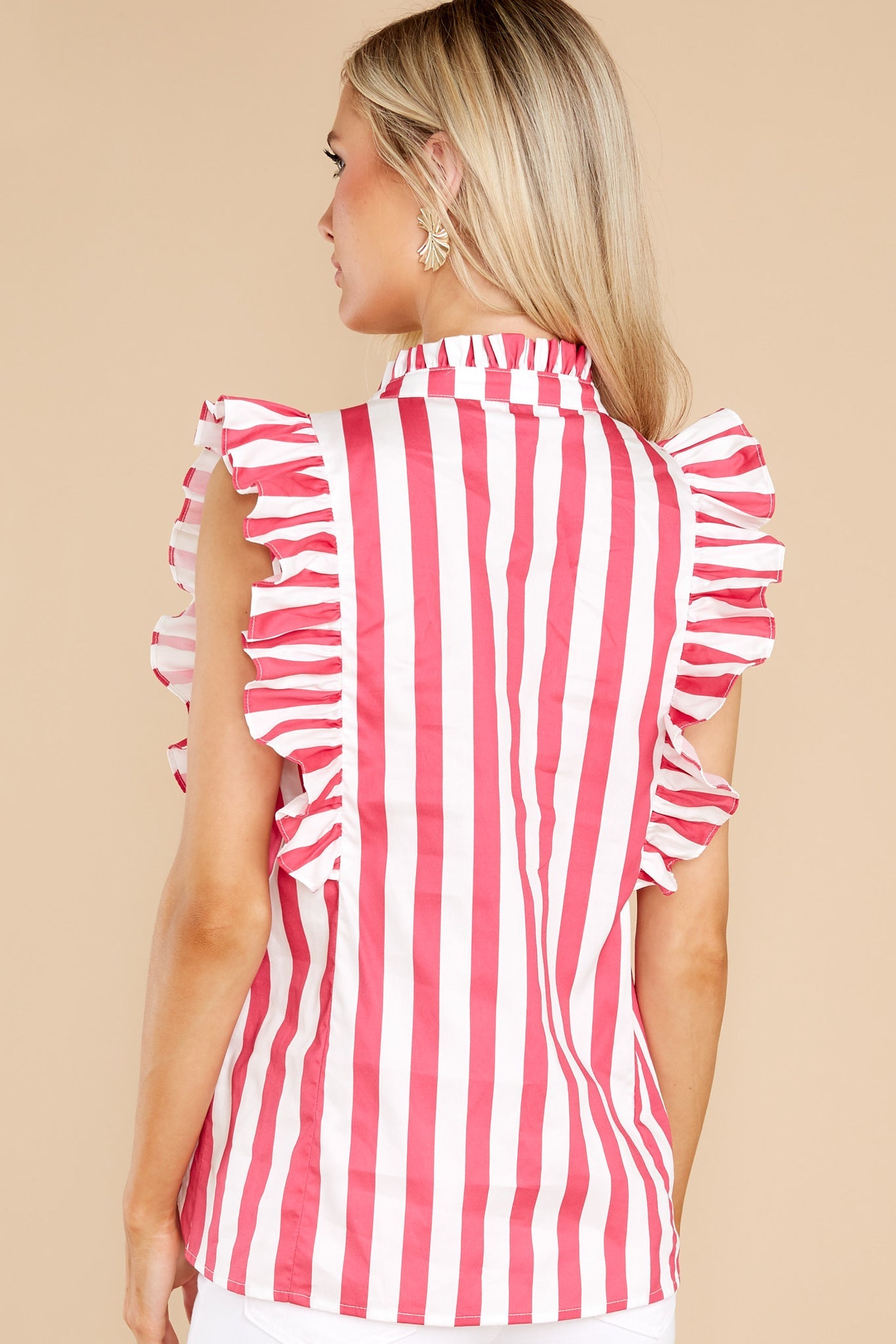 Ruthie Candy Stripe Ruffle Top