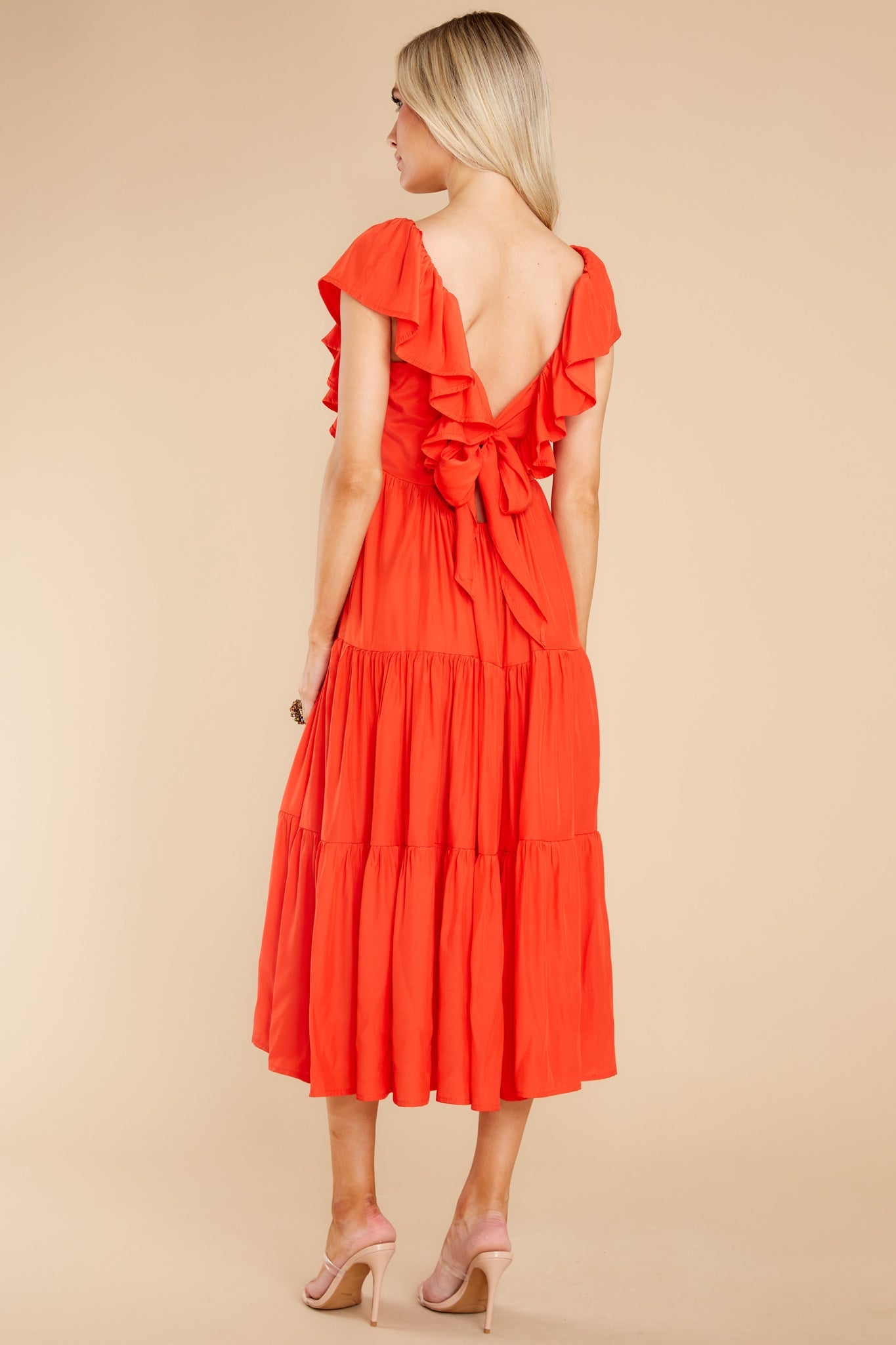 Smitten By You Red Midi Dress