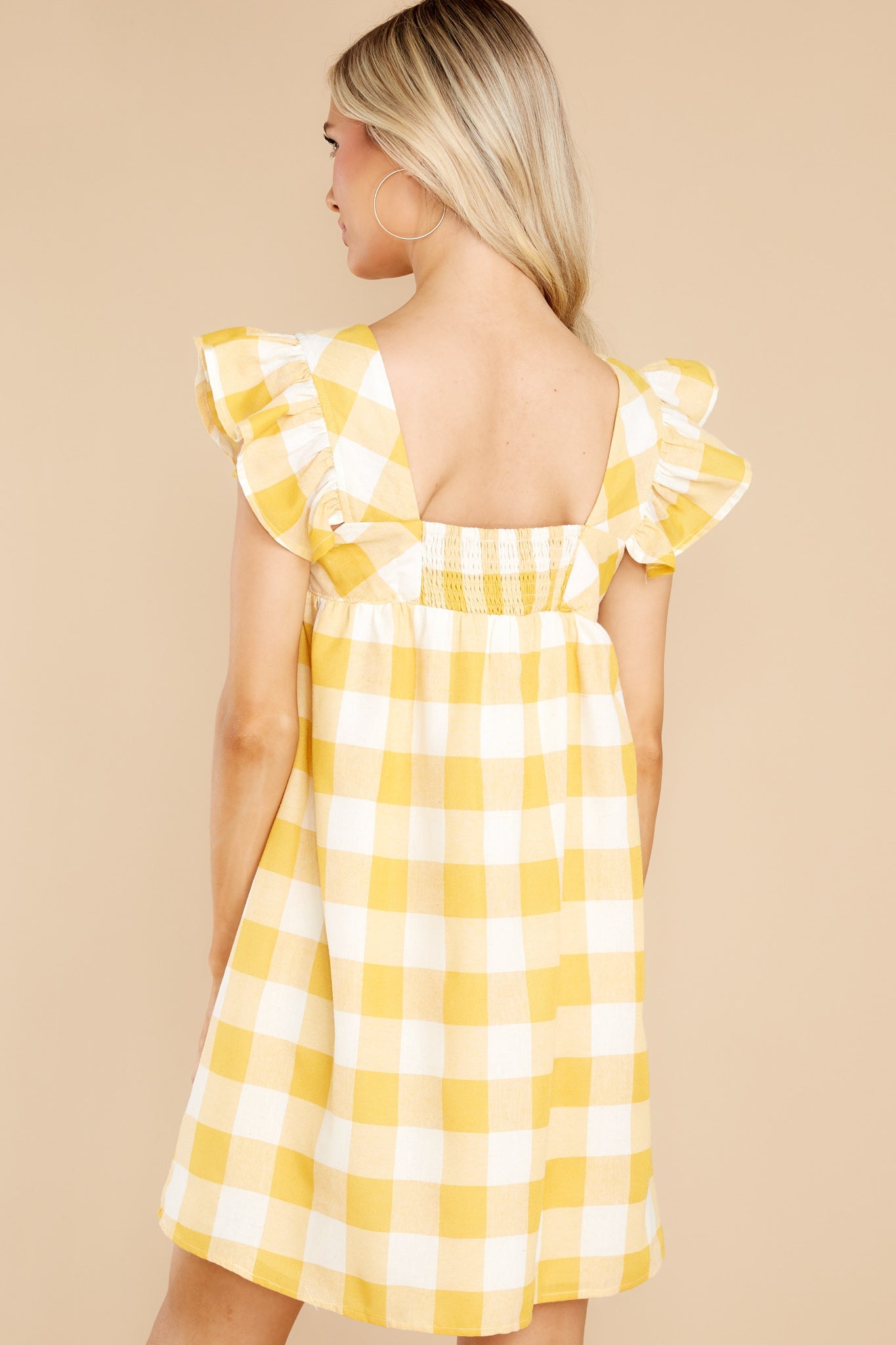 Travel Light Yellow Gingham Dress