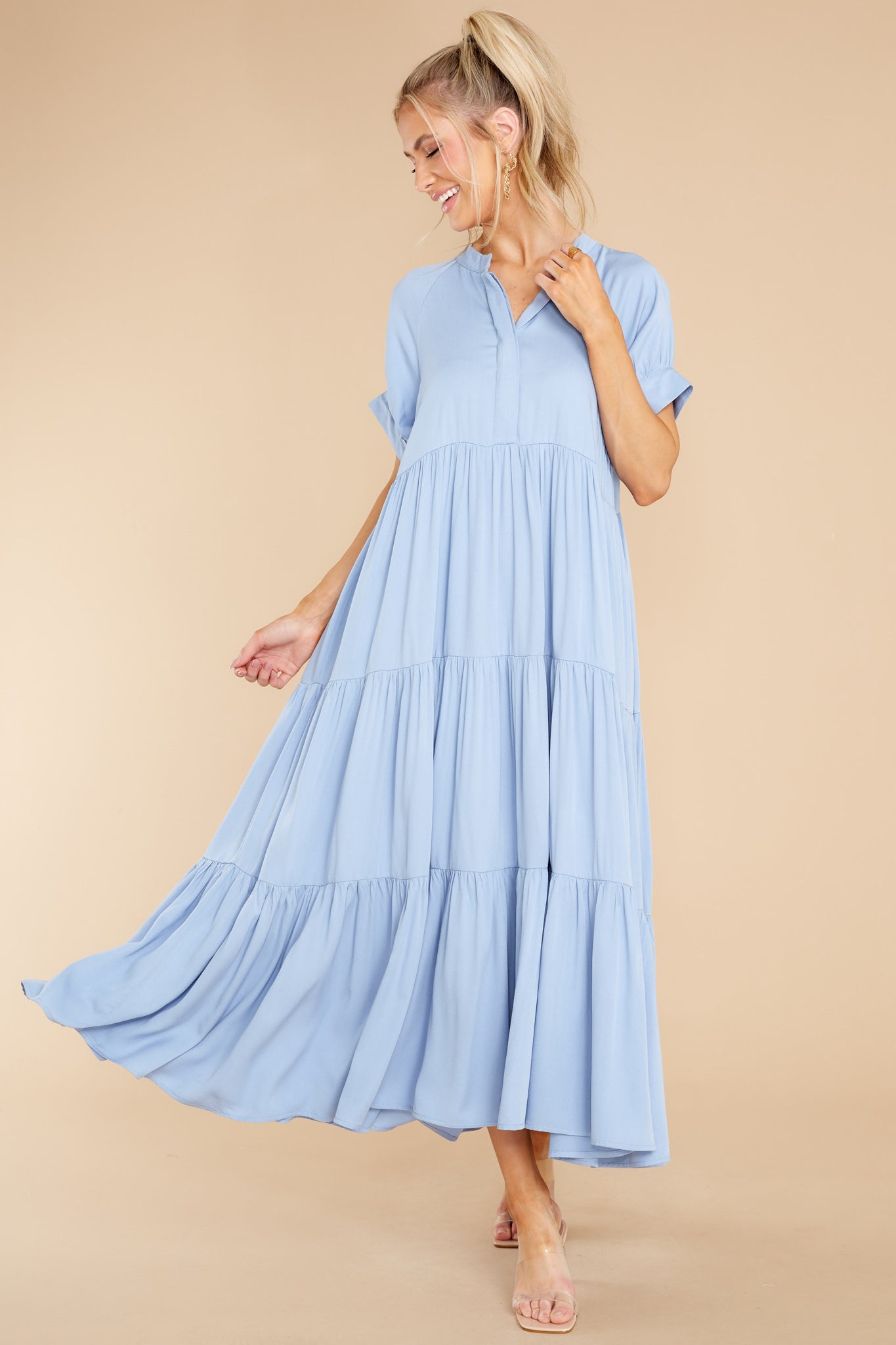 Saving My Love Sky Blue Maxi Dress