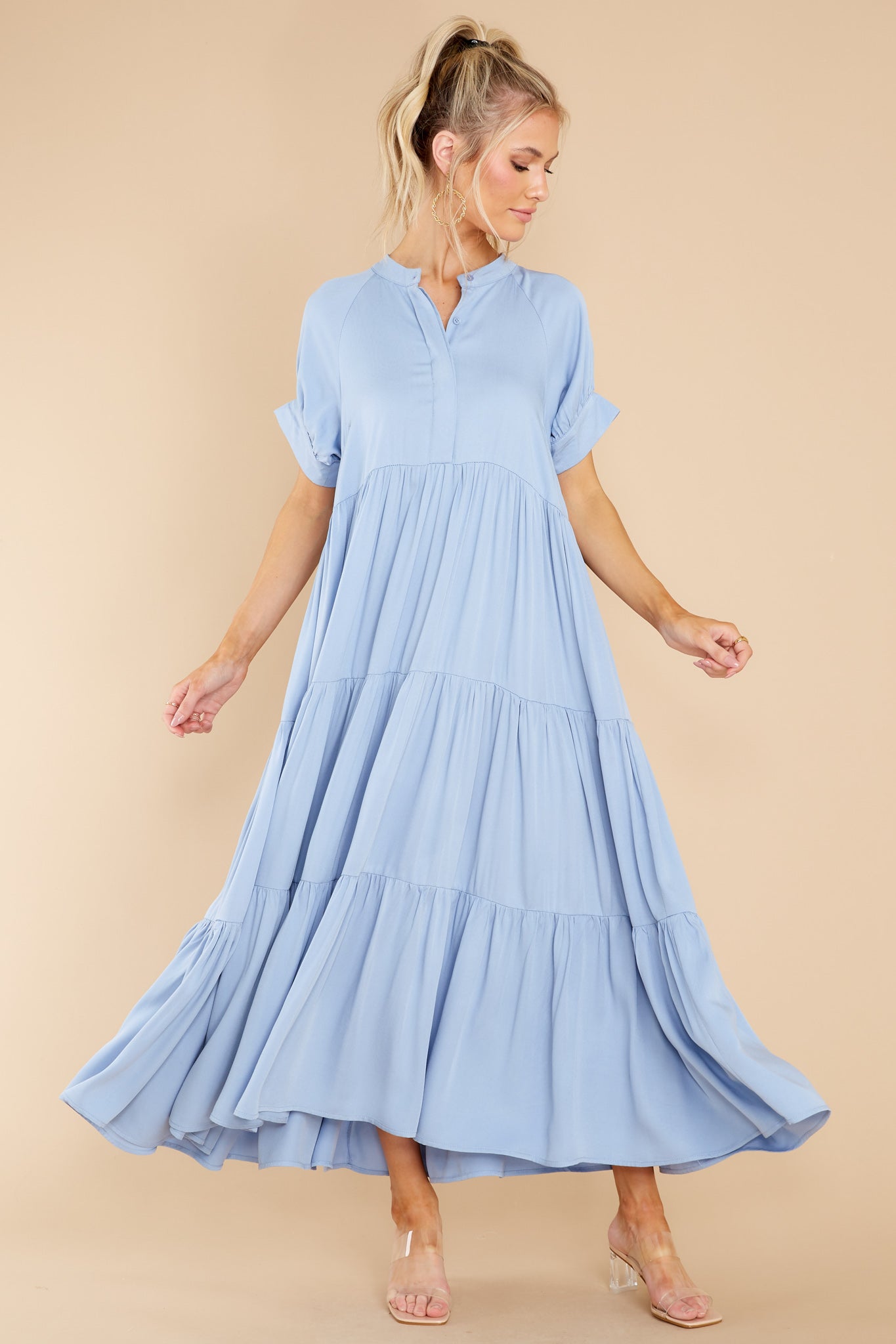 Saving My Love Sky Blue Maxi Dress