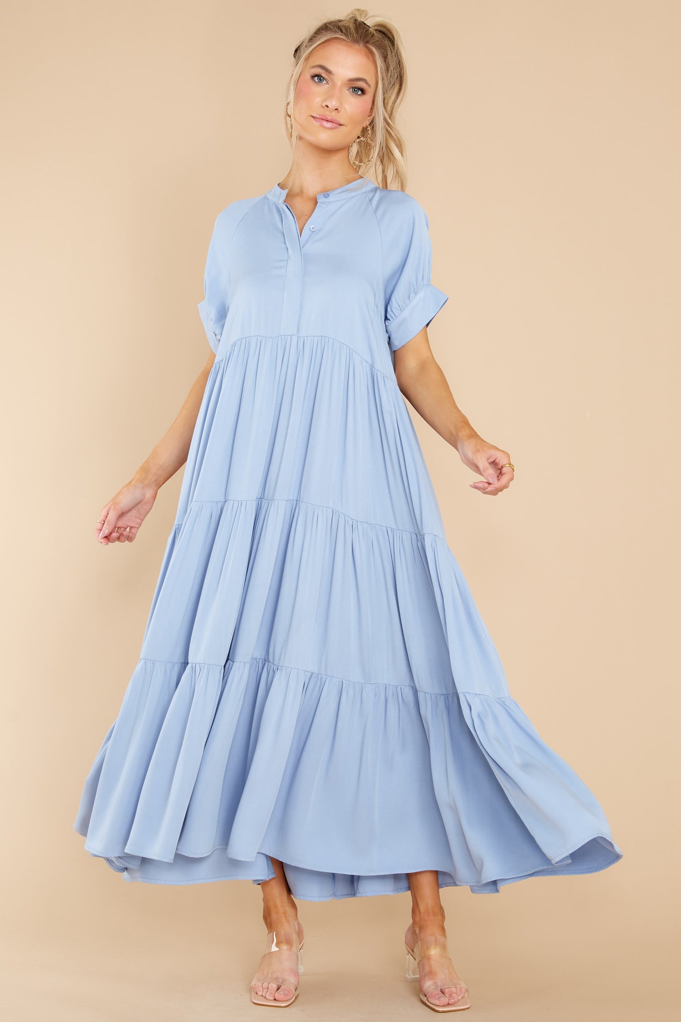 Saving My Love Sky Blue Maxi Dress