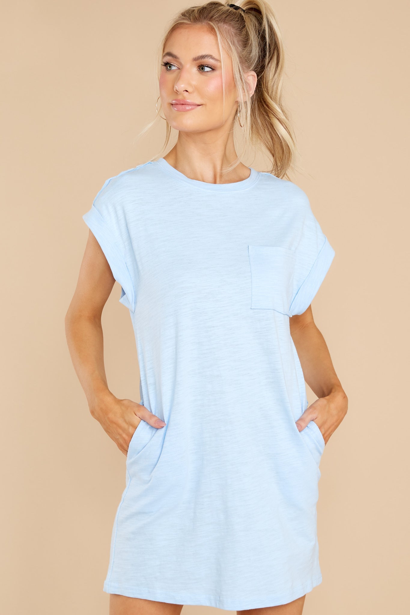 Casually Cute Light Blue Dress