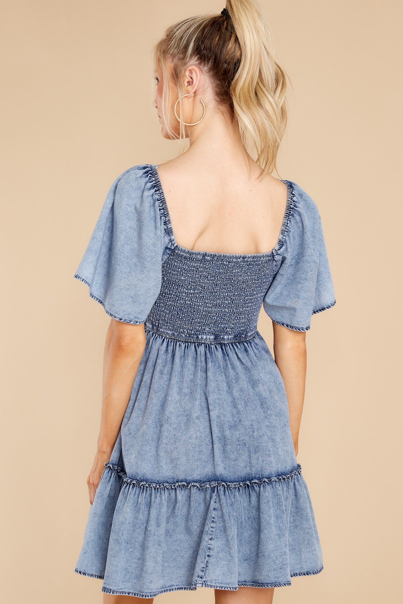 Hello Cutie Pie Chambray Dress