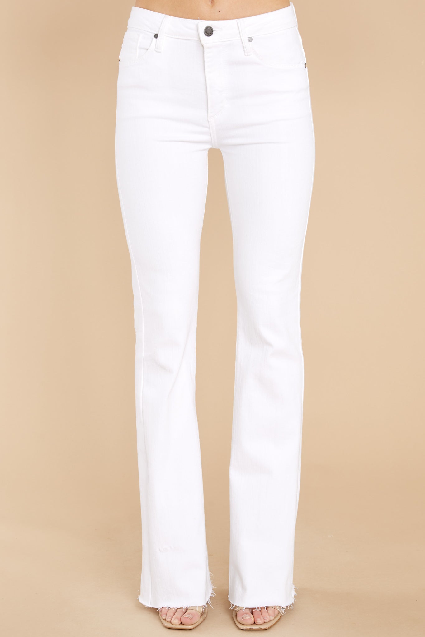 My Only Desire White Flare Jeans