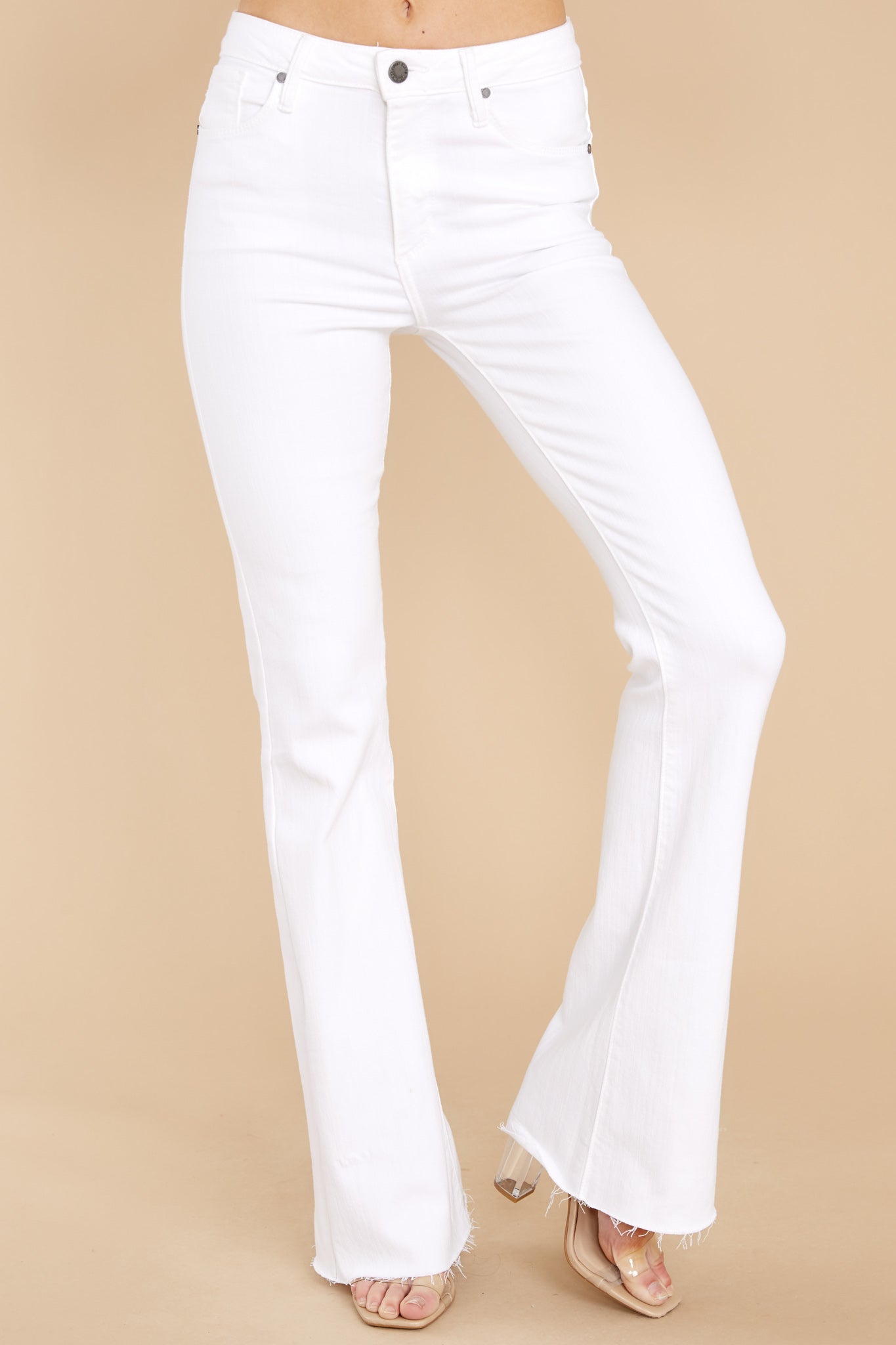 My Only Desire White Flare Jeans
