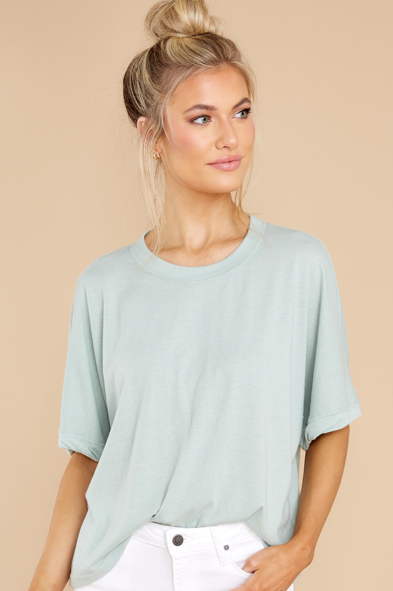 Ines Triblend Seaglass Top