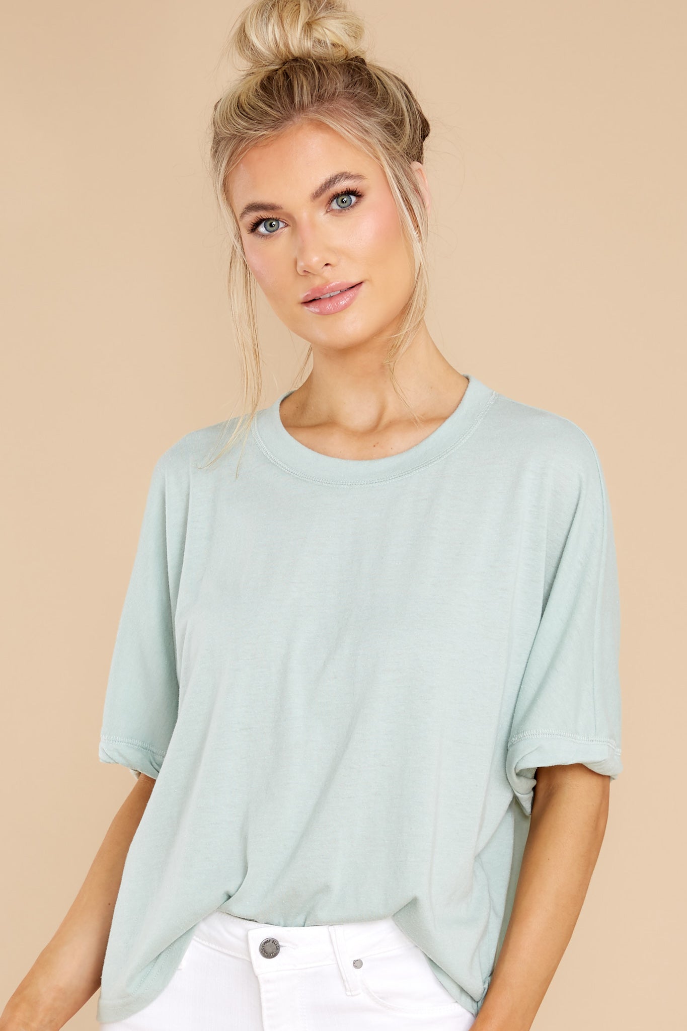 Ines Triblend Seaglass Top