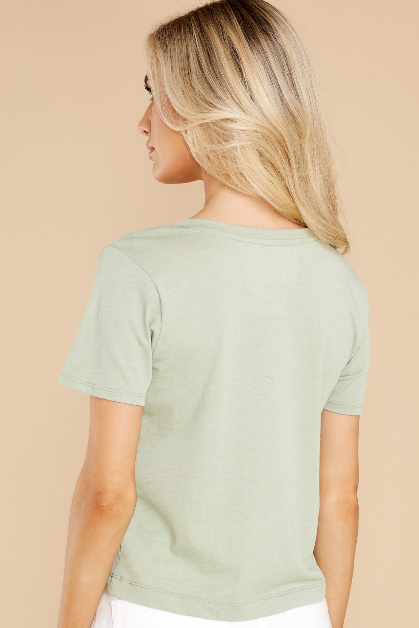 Classic Pistachio Skimmer Crop Tee