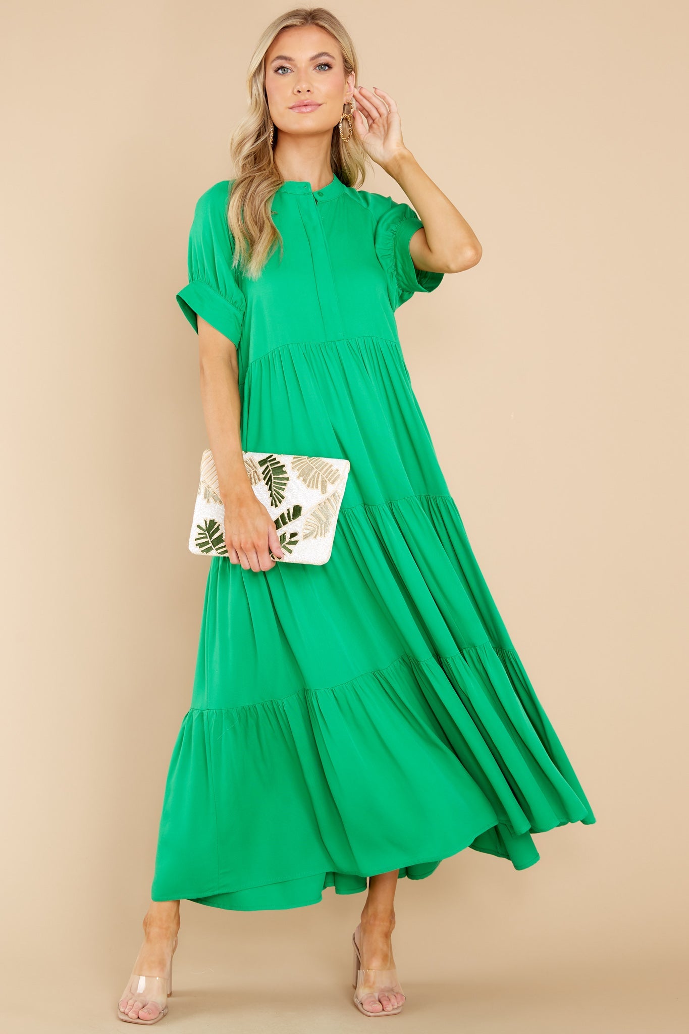 Saving My Love Green Maxi Dress