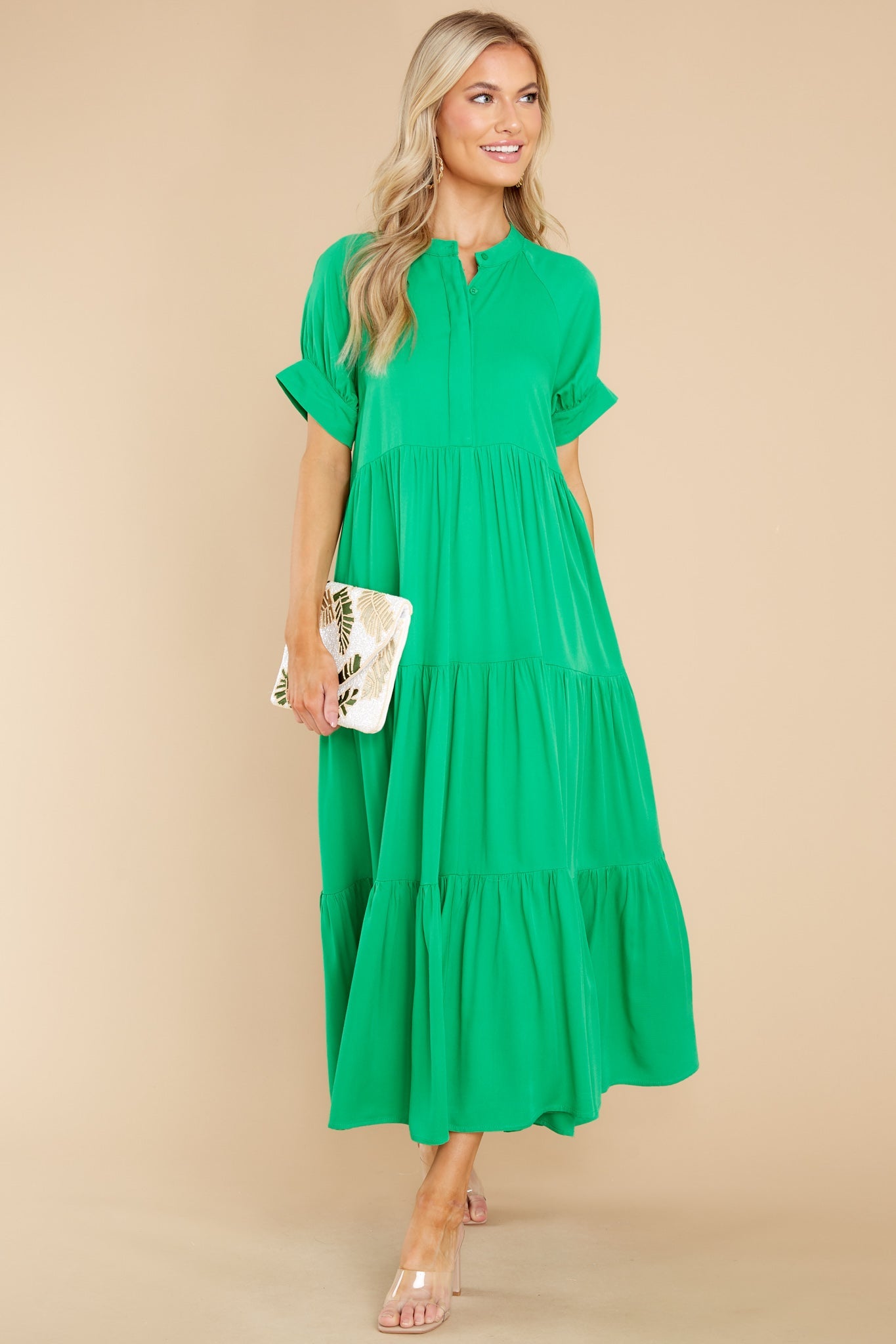 Saving My Love Green Maxi Dress