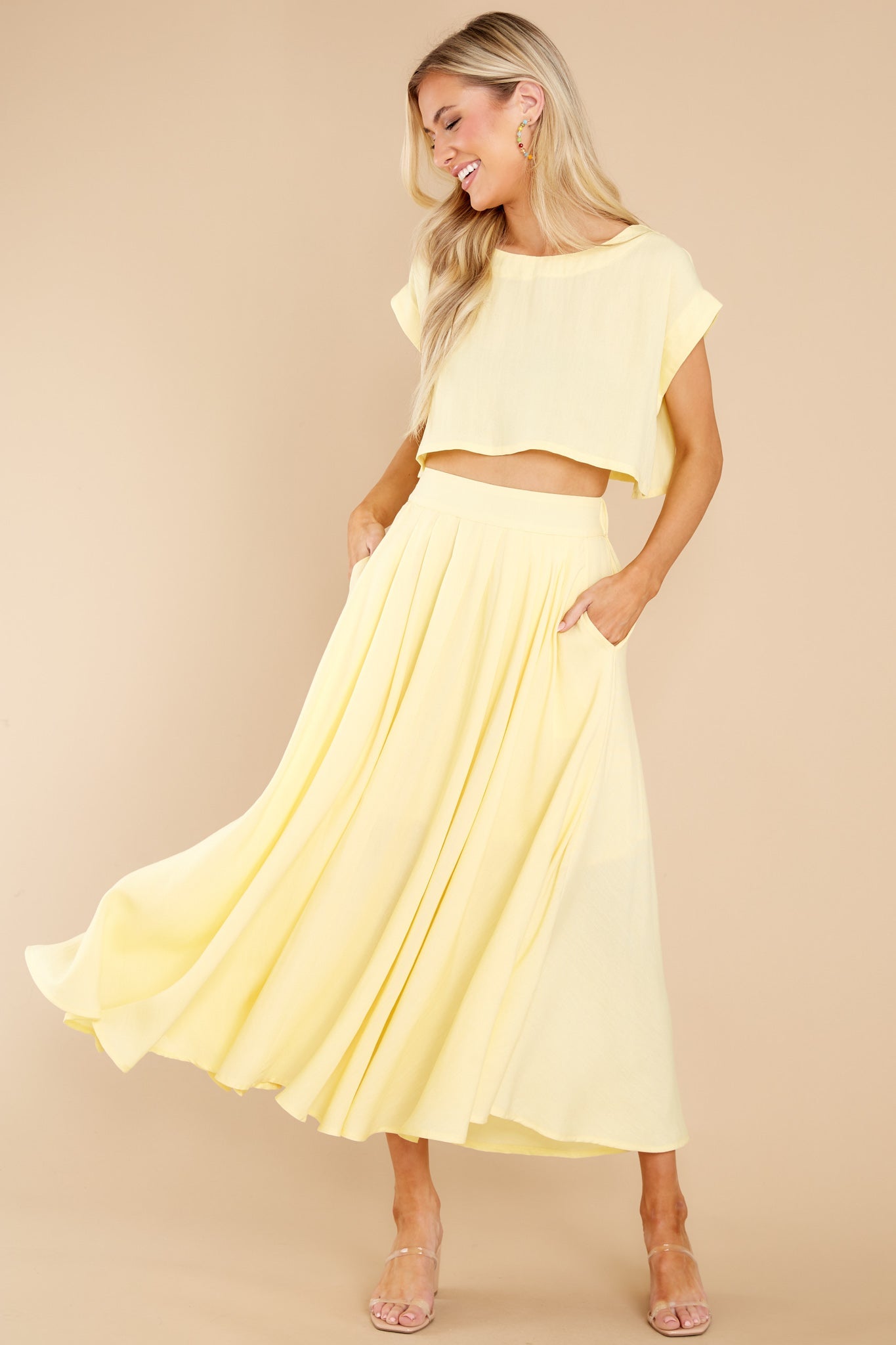 Sweet Memory Of Us Pastel Yellow Two Piece Set