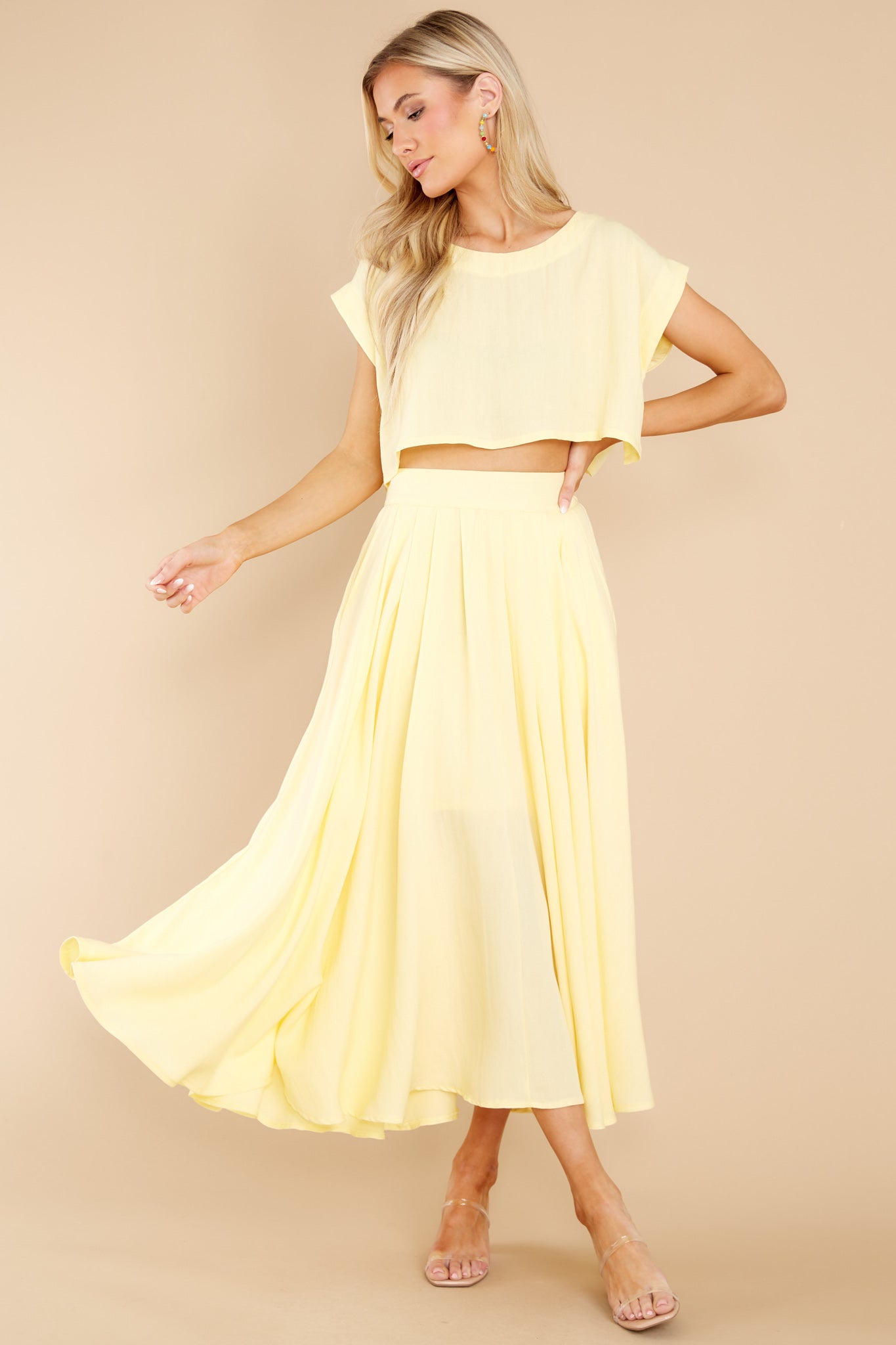 Sweet Memory Of Us Pastel Yellow Two Piece Set