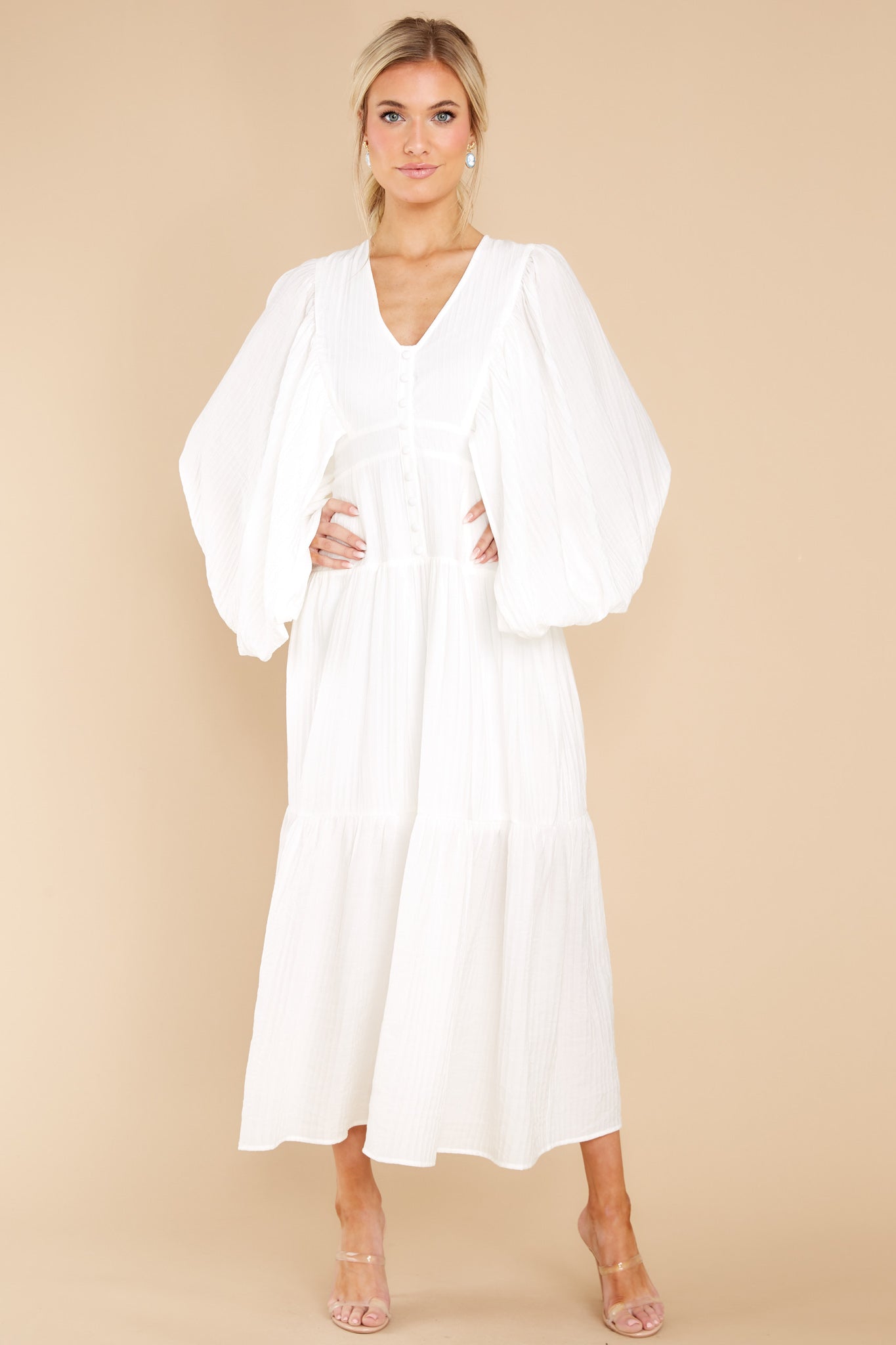 Angel Attitude White Maxi Dress