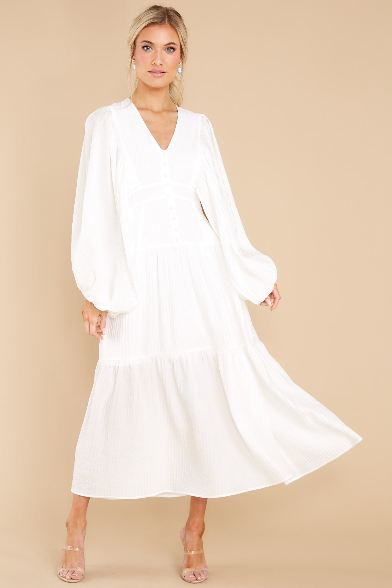 Angel Attitude White Maxi Dress