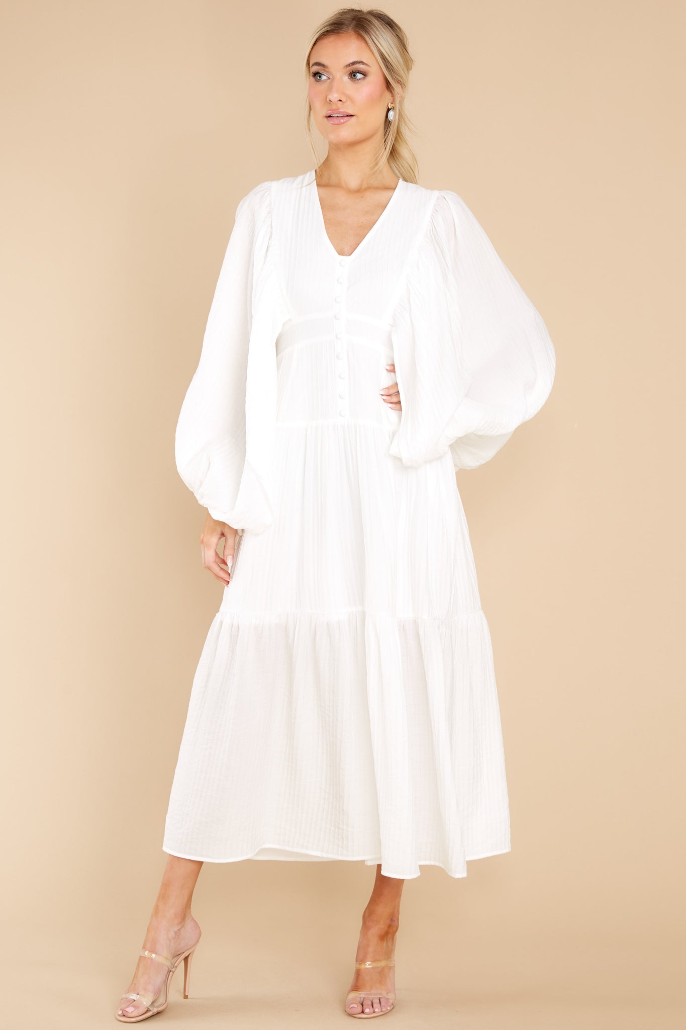 Angel Attitude White Maxi Dress