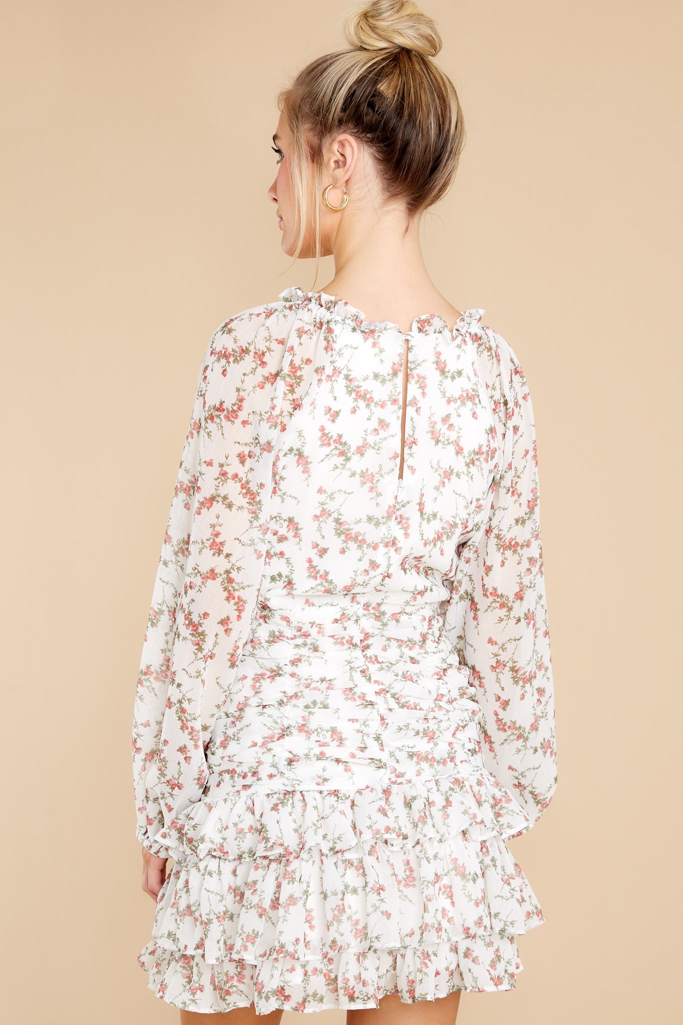 Love's Still Growing White Floral Print Dress