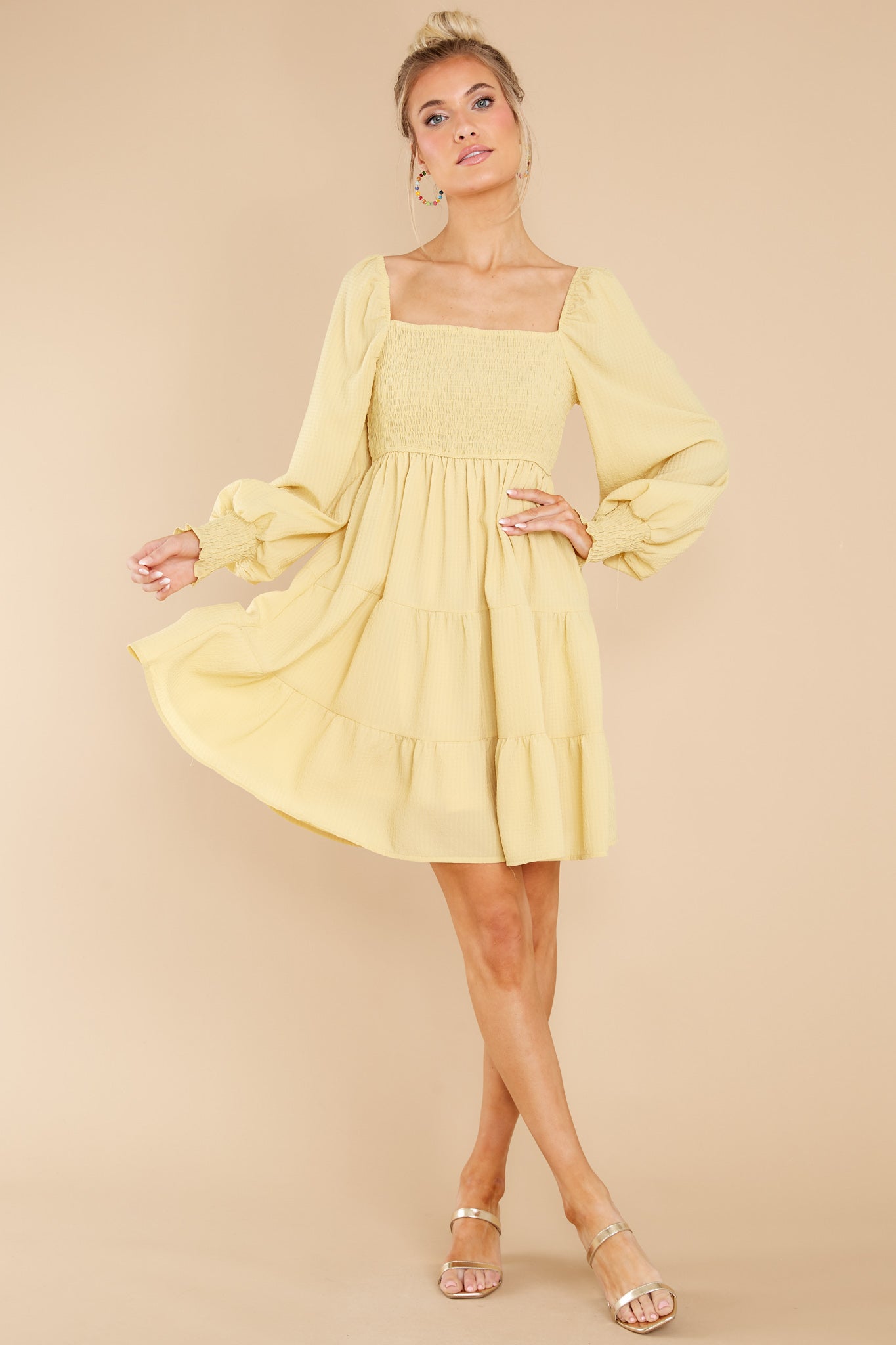 When The Sun Comes Out Pastel Yellow Dress