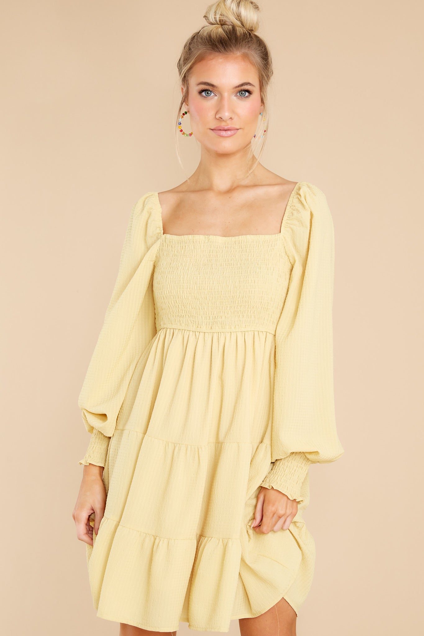 When The Sun Comes Out Pastel Yellow Dress